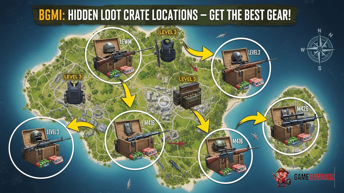 BGMI: Hidden Loot Crate Locations – Get the Best Gear!